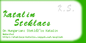 katalin steklacs business card